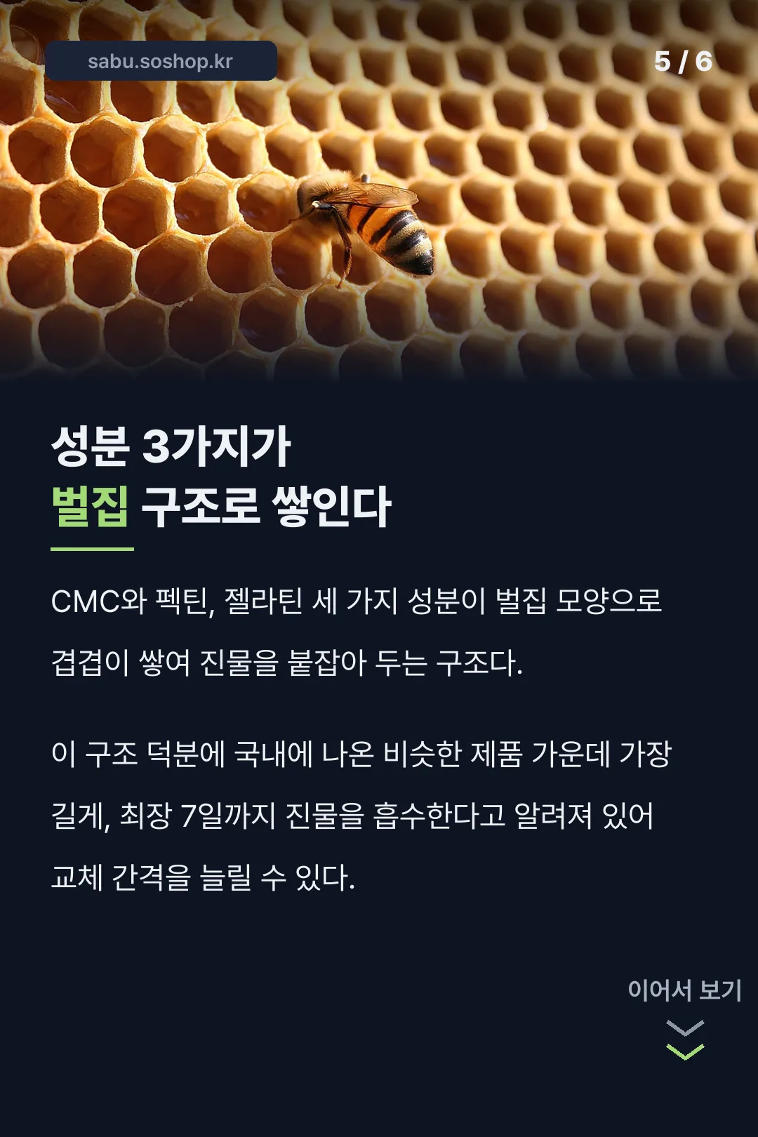 벌집구조 3성분 7일 흡수