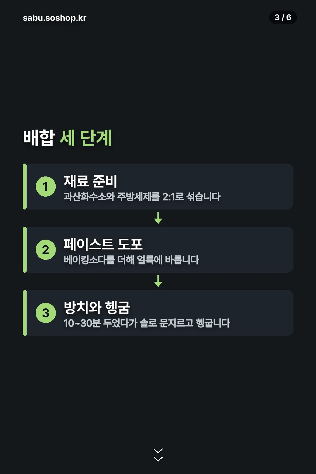 배합 세 단계